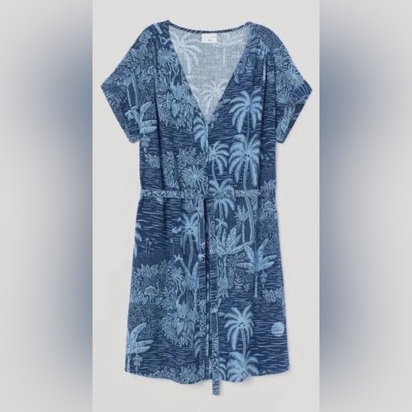 NWOT Desmond & Dempsey x H&M Linen Blend Beach Cover Up/Dress - Picture 1 of 6